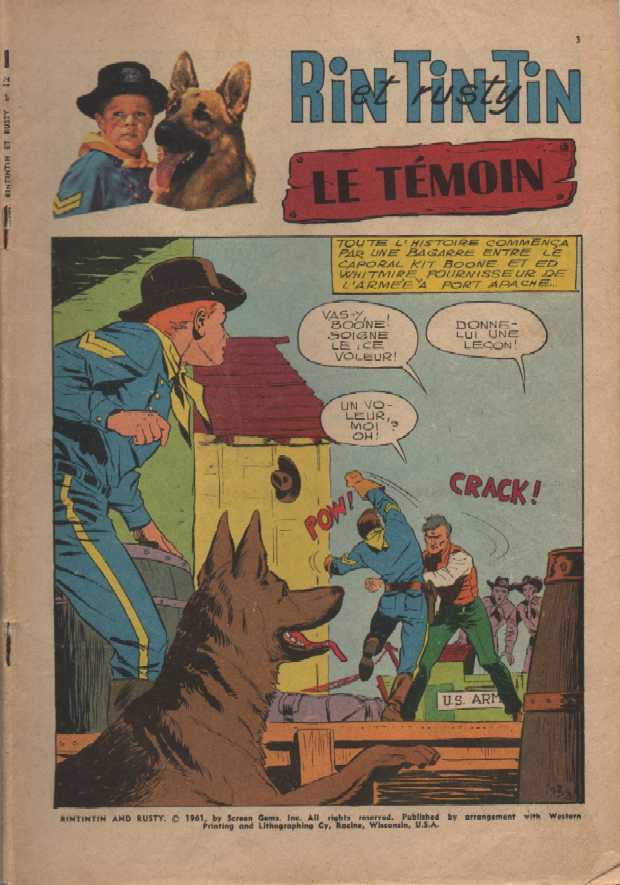 Scan de la Couverture Rintintin Rusty Vedettes TV n 12